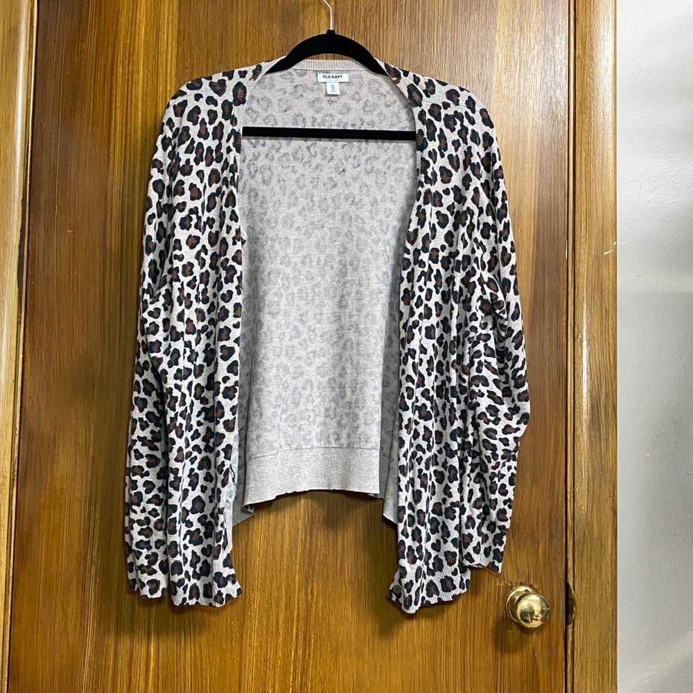 Old Navy Leopard Cardigan XXL